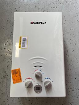CAMPLUX Propane Water Heater, 2.11GPM Portable Water Heater for Camping, 55,000 BTU Portable