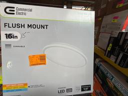 16 in. White LED Flush Mount Ceiling Light Fixture Thin Profile 1700LM Adjustable CCT Closet Hallway