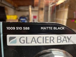 Glacier Bay 6 -Spray Patterns with 1.8 GPM 4.5 in. Wall Mount Dual Shower Heads in Matte Black