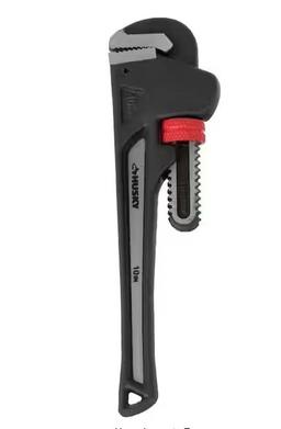 qty 3 Husky 10 in. Heavy-Duty Pipe Wrench