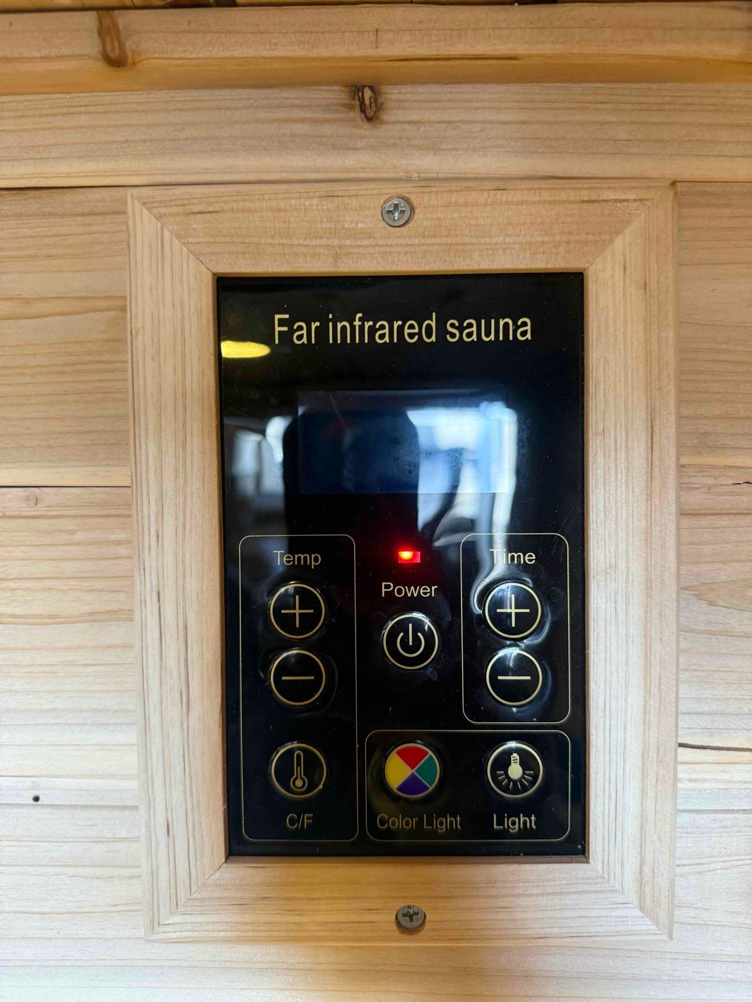 KISRAIS Outdoor 2 Person Far Infrared Sauna withstand Outdoor Temp -5-104 Low EMF Sauna Room for
