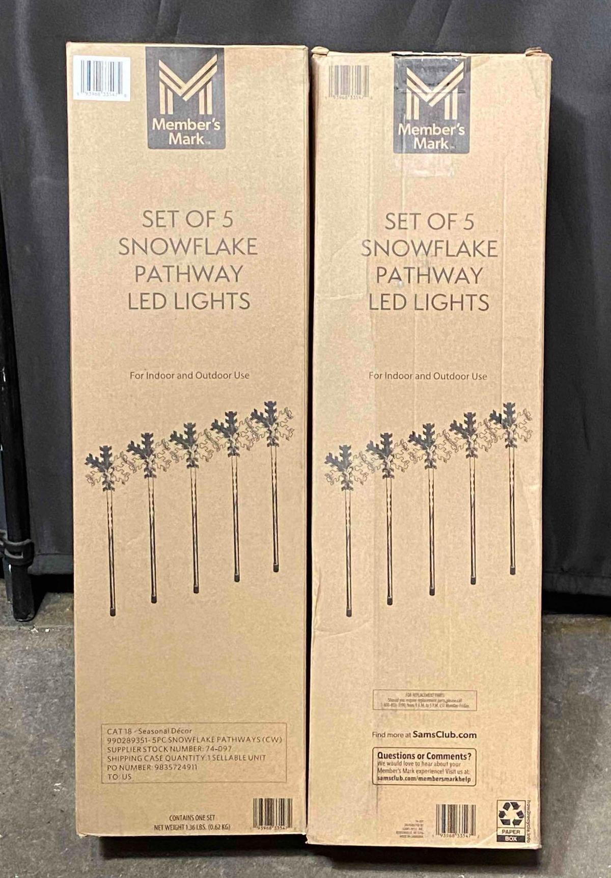 2 Pack of Member's Mark Snowflake Pathway LED Lights