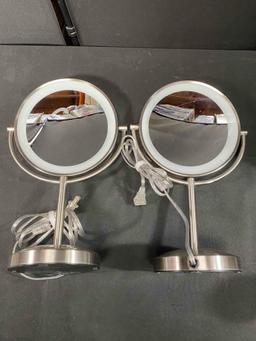 Set of 2 Conair Reflections LED Lighted Mirror