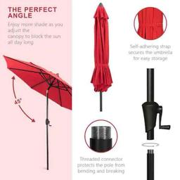 9 ft. Sunbrella Aluminum Market Outdoor Patio Umbrella