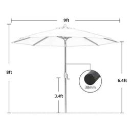 9 ft. Sunbrella Aluminum Market Outdoor Patio Umbrella
