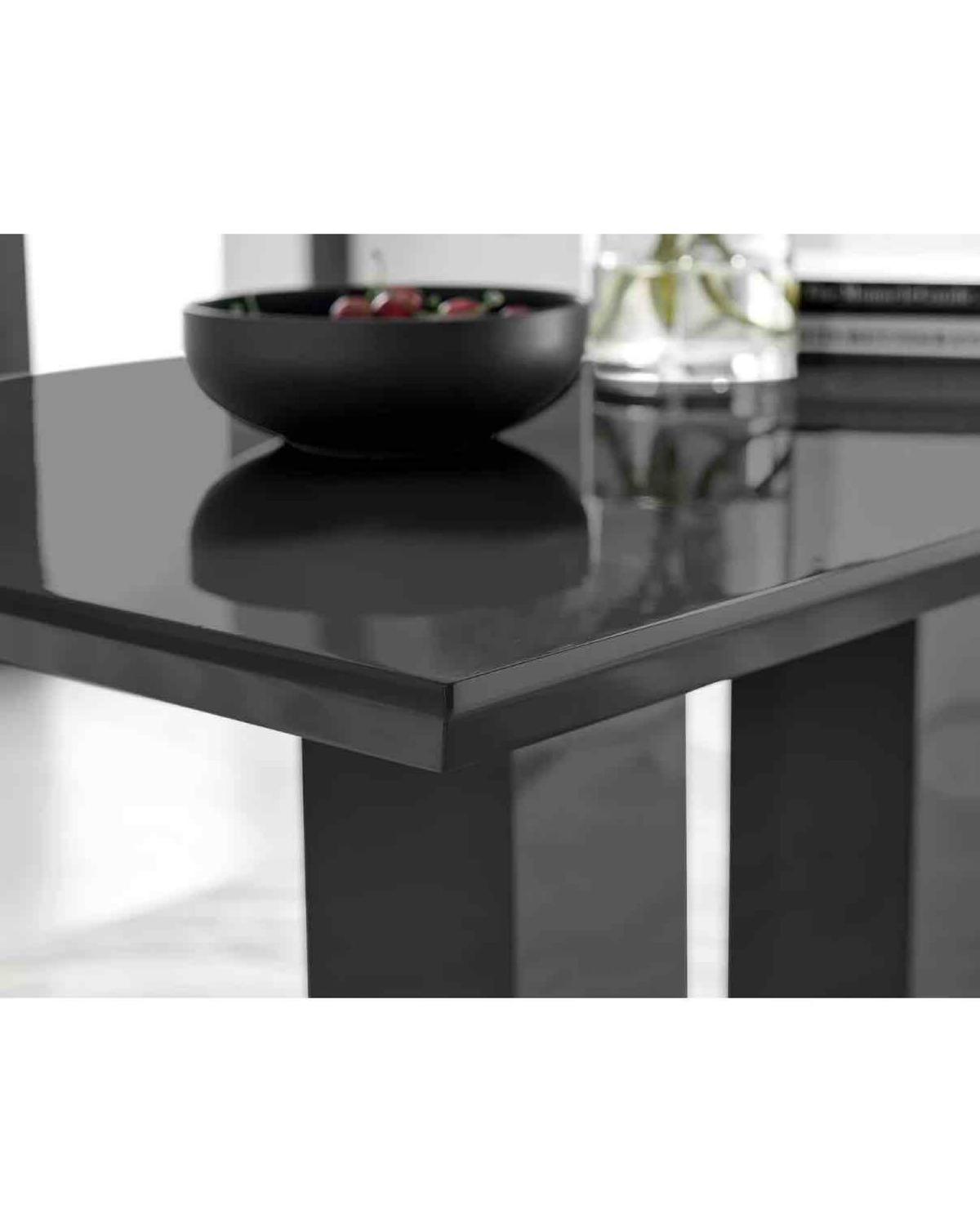 Black High Gloss Dining Table 47 inch