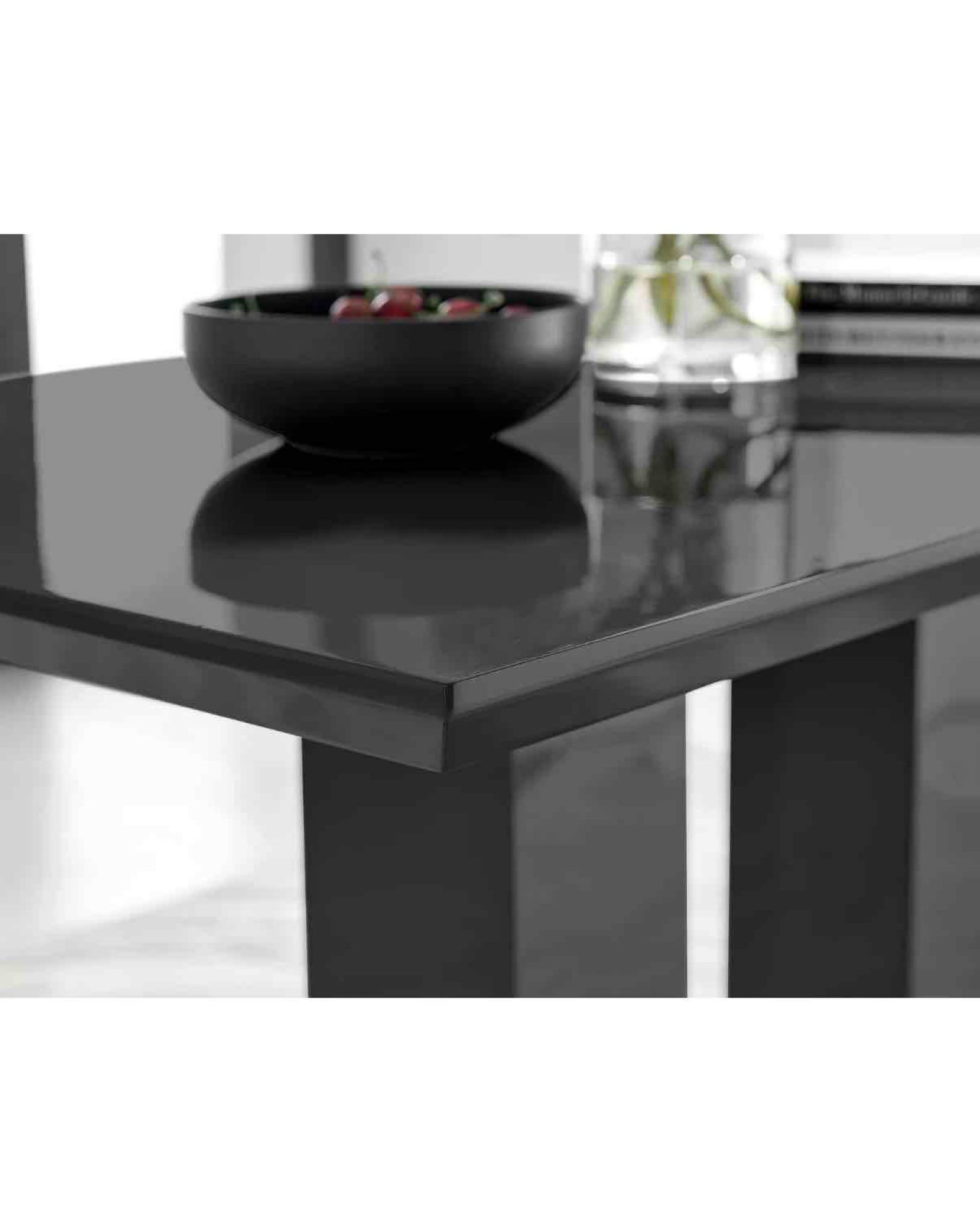 Black High Gloss Dining Table 47 inch