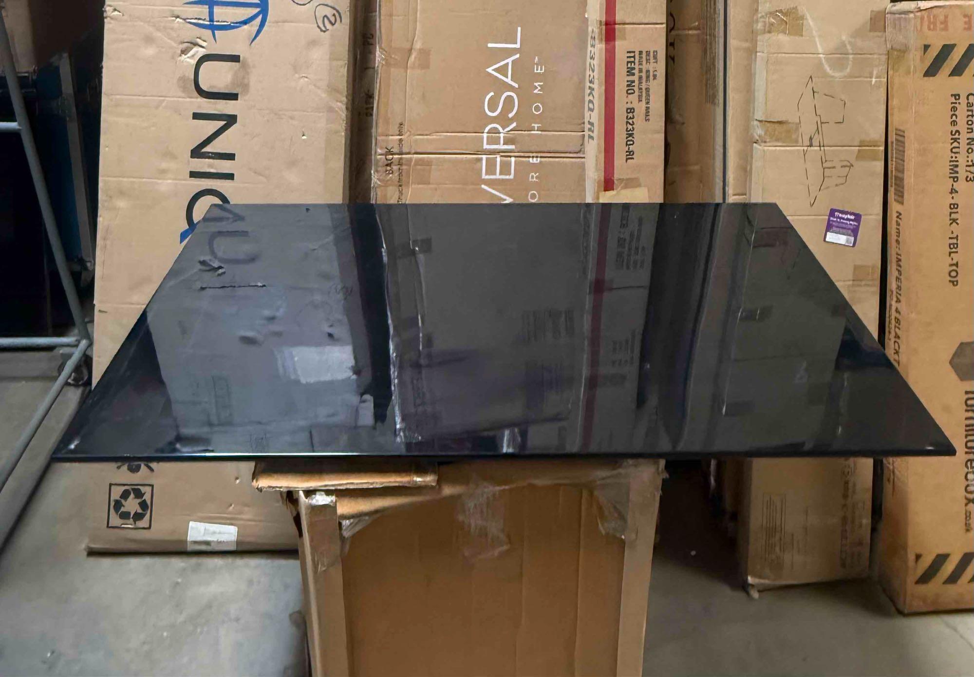 Black High Gloss Dining Table 47 inch