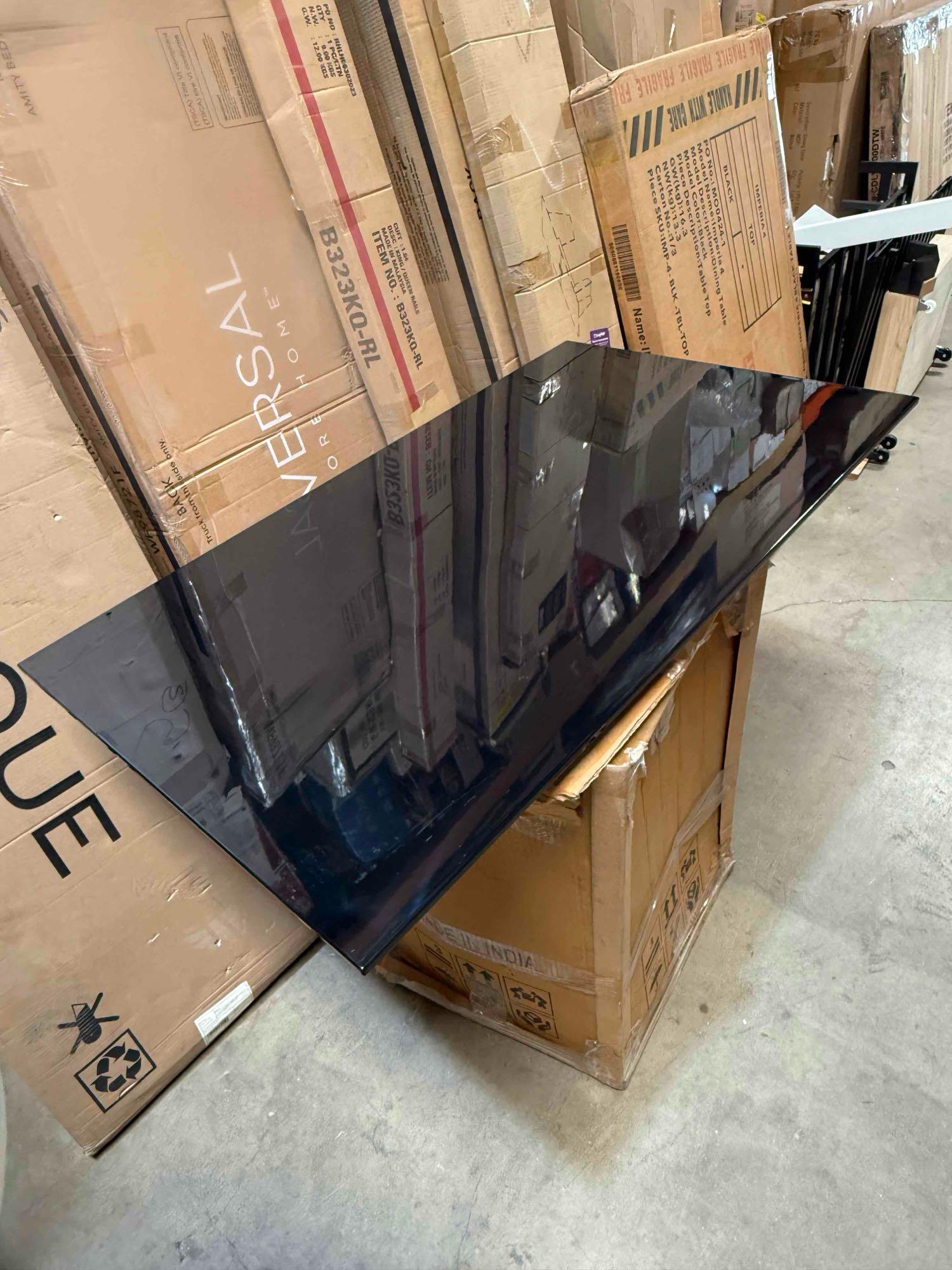 Black High Gloss Dining Table 47 inch