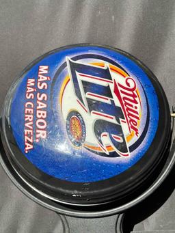 Miller Lite Miller Genuine Draft Advertising Double Sided Rotating Bar Sign