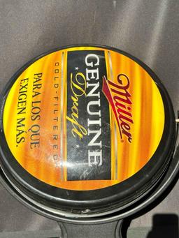 Miller Lite Miller Genuine Draft Advertising Double Sided Rotating Bar Sign