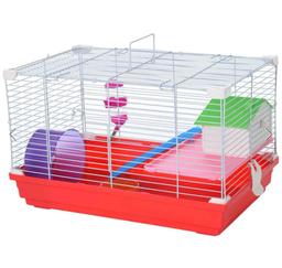 PAWHUT 18.5" Hamster Cage with 2-Story Design, Exercise Wheel