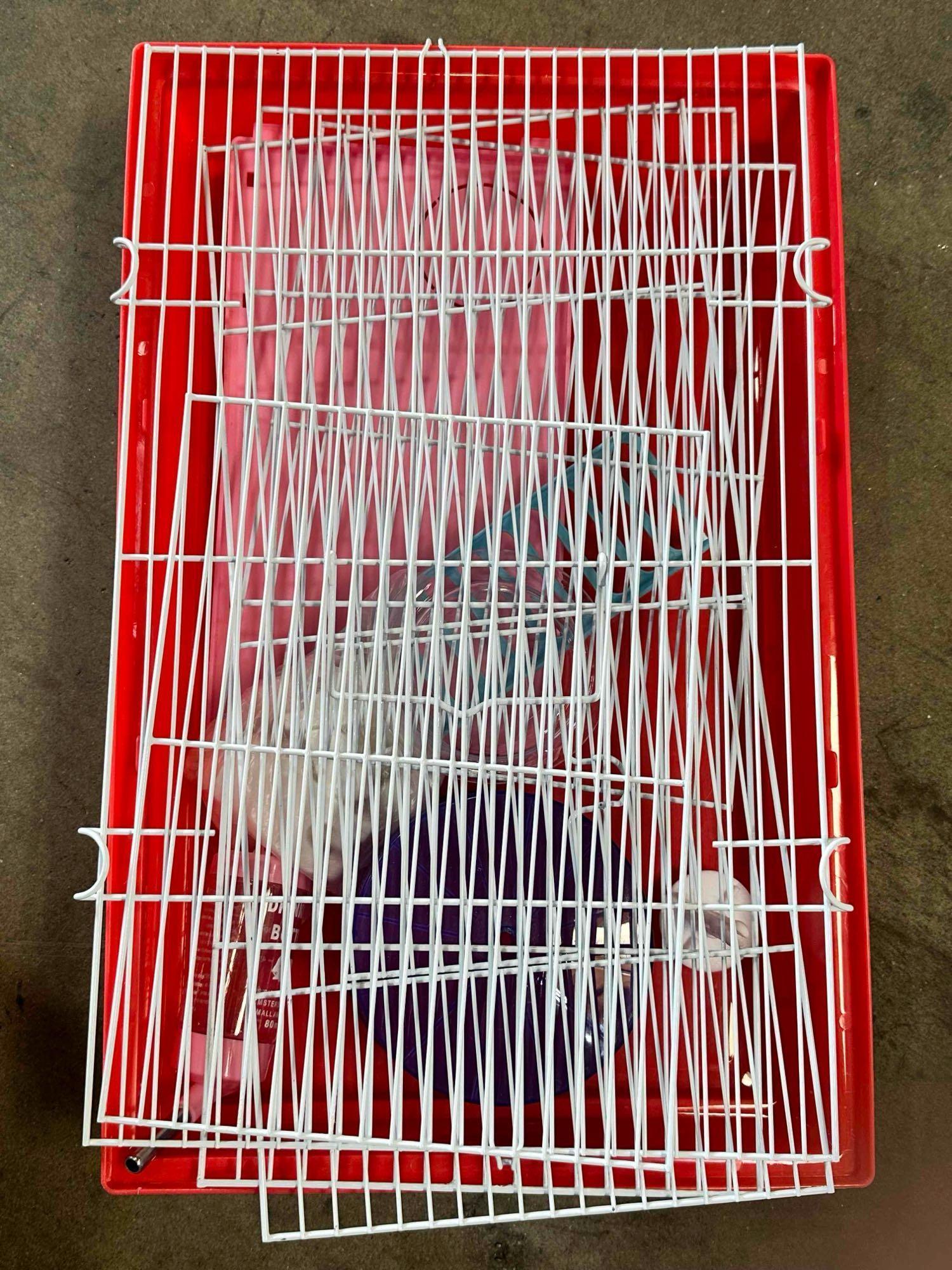 PAWHUT 18.5" Hamster Cage with 2-Story Design, Exercise Wheel