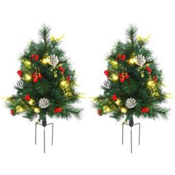 HOMCOM 22.5in Christmas Tree 2-Pack