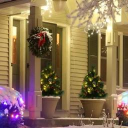 HOMCOM 22.5in Christmas Tree 2-Pack