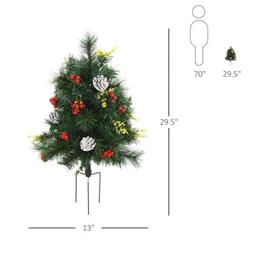 HOMCOM 22.5in Christmas Tree 2-Pack