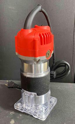 Wood Trimmer Machine and 15 PCS Router Bit Set
