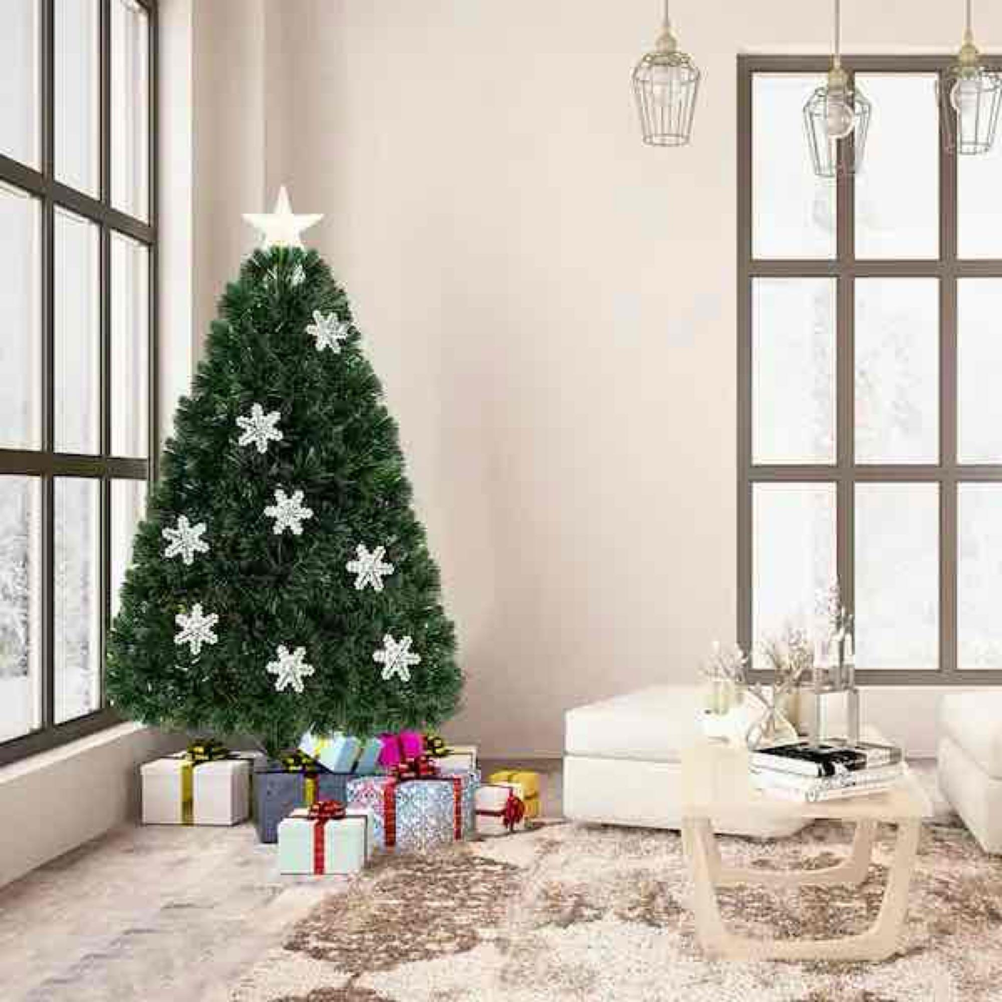 4 ft. Pre-Lit Fiber Optic Artificial Christmas Tree