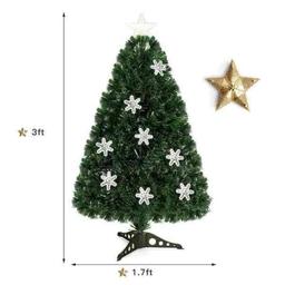 3 ft. Pre-Lit Fiber Optic Artificial Christmas Tree