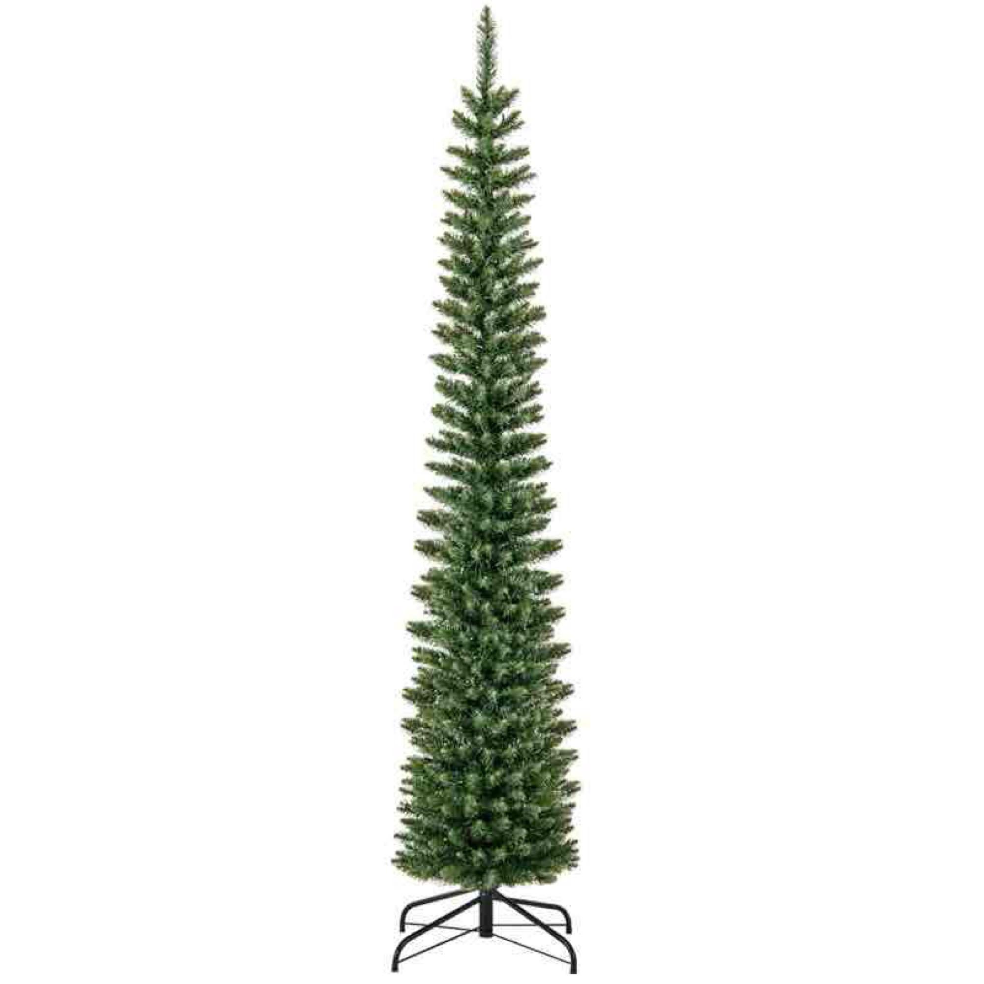 7 FT Artificial Christmas Tree Pre-lit Pencil Xmas Tree
