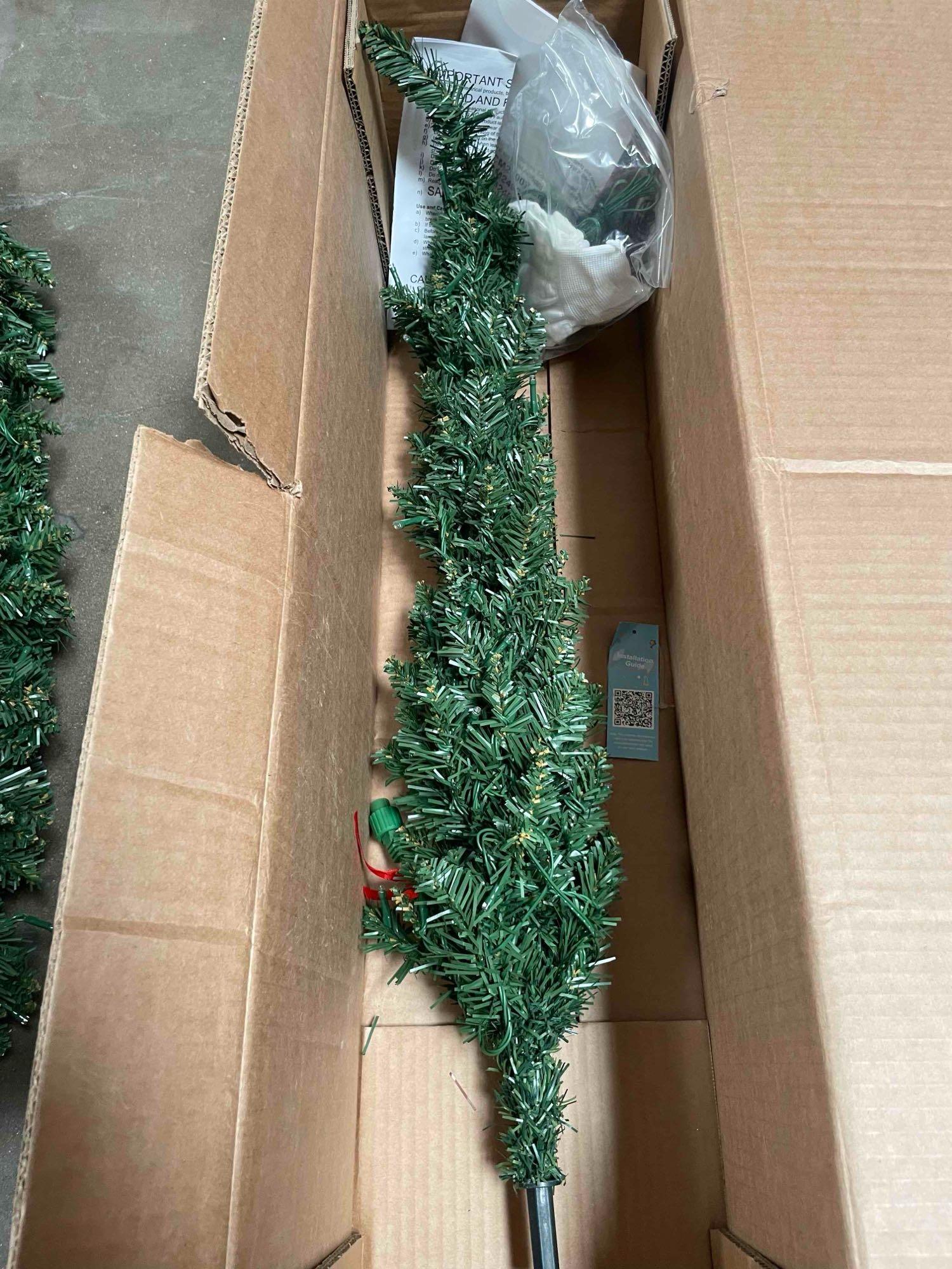 7 FT Artificial Christmas Tree Pre-lit Pencil Xmas Tree
