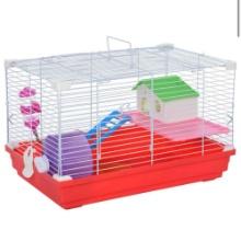 PAWHUT 18.5" Hamster Cage with 2-Story Design, Exercise Wheel