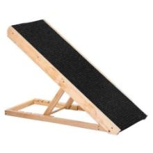 PawHut Elevated Pet Ramp for Dogs and Cats, Foldable and Height Adjustable with Non-slip Finish