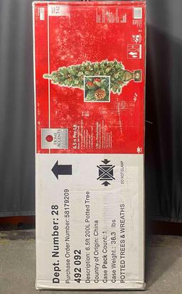 6.5 ft. Montclair Spruce Entrance Artificial Christmas Tree with Clear Lights