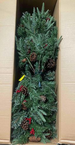 6.5 ft. Montclair Spruce Entrance Artificial Christmas Tree with Clear Lights