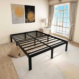 45MinST 14 Inch Reinforced Platform Bed Frame/3500lbs Heavy Duty/Easy Assembly Mattress