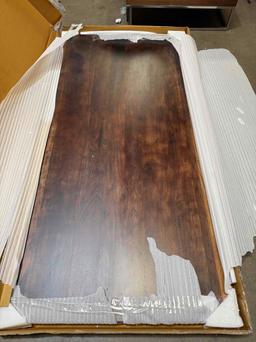 Solid Wood Rectangular Beveled Edge Table Top