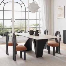 Middle ancient style rock slab dining table