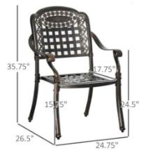 Outsunny set of 2 Patio Dining Chairs
