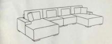 Partial Sectional Sofa (Incomplete Raf Chaise Only )