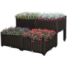 Outsunny 4 Piece Raised Garden Bed Kit with Legs Self-Watering Planter