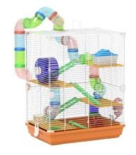 PawHut 18" 5 Tier Hamster Cage with Tubes and Tunnels