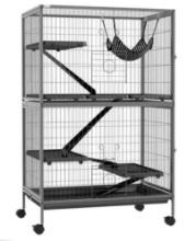 PAWHUT 50" 5-Tier Small Animal Cage with Heavy-Duty Steel