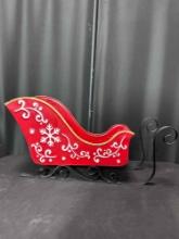 Metal Reindeer Sleigh Ride