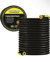 Garden Hose 100FT - PHLEX PRO Heavy-Duty Premium 5/8'' Rubber 3-Layer Water Hose