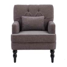 HIMO 29" W Polyester Tufted Armchair With Nailhead Trim And A Pillow