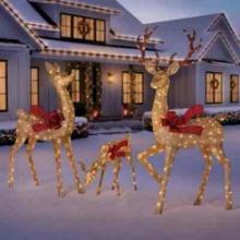 Members Mark Pre-Lit Animated Deer Family