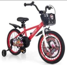 18" Kids Bike Adjustable Handlebar Double Brake Removable Storage Basket 4-8 Old