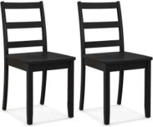 Giantex Wood Dining Chairs Set of 2 Wooden Armless Kitchen Chairs