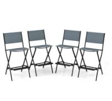 COSTWAY Outdoor Patio Bar Chair Set of 4