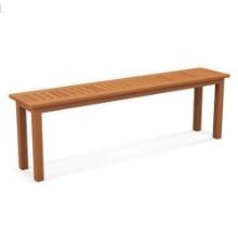 Outdoor 59 Inch Long Patio Dining Backless Wooden Bench