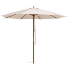 10 Feet Patio Umbrella with 8 Wooden Ribs