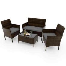 4Piece Rattan Patio Set
