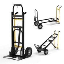 3 in 1 Hand Truck, Convertible Hand Truck with 4 Wheels