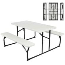 Costway Giantex Folding Picnic Table Bench Set