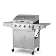 Costway 5-Burner Silver Propane Gas Grill with Side Burner